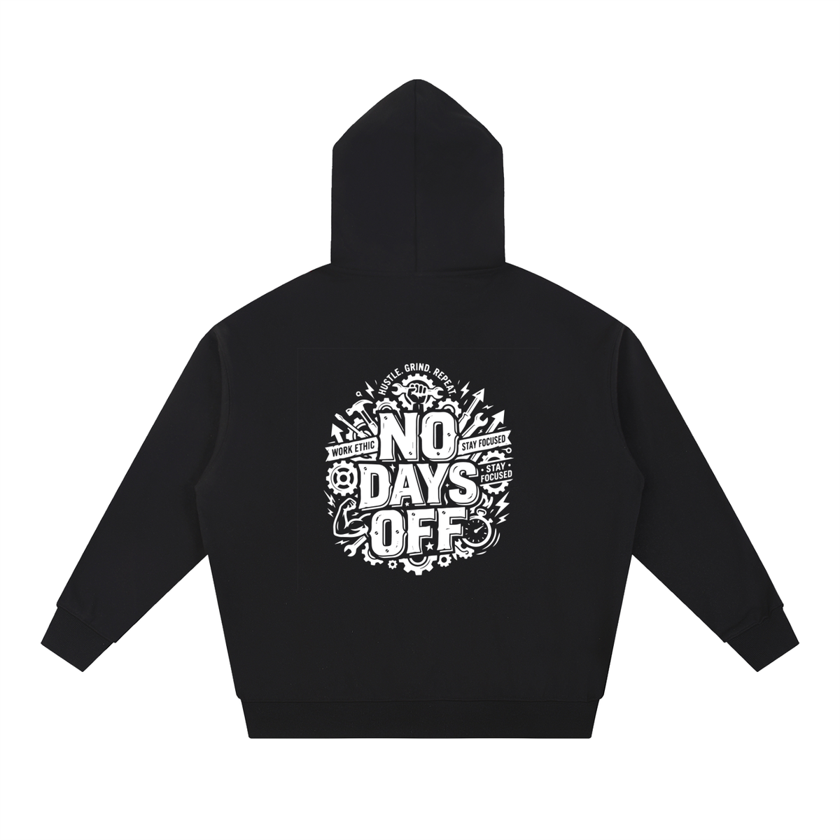 Muscle Man No Days Off Heavyweight Hoodie