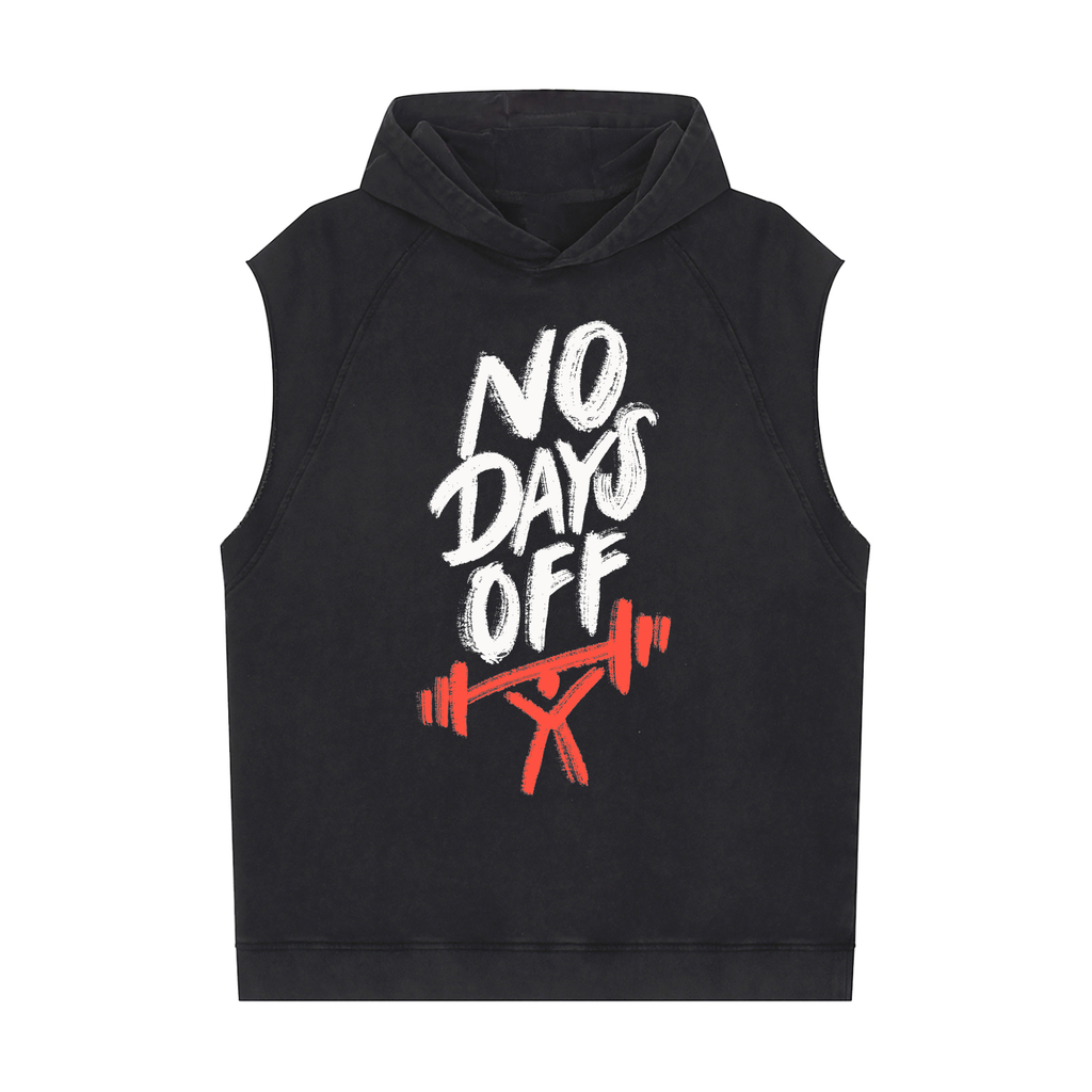 No Days Off Snow Washed Sleeveless Hoodie