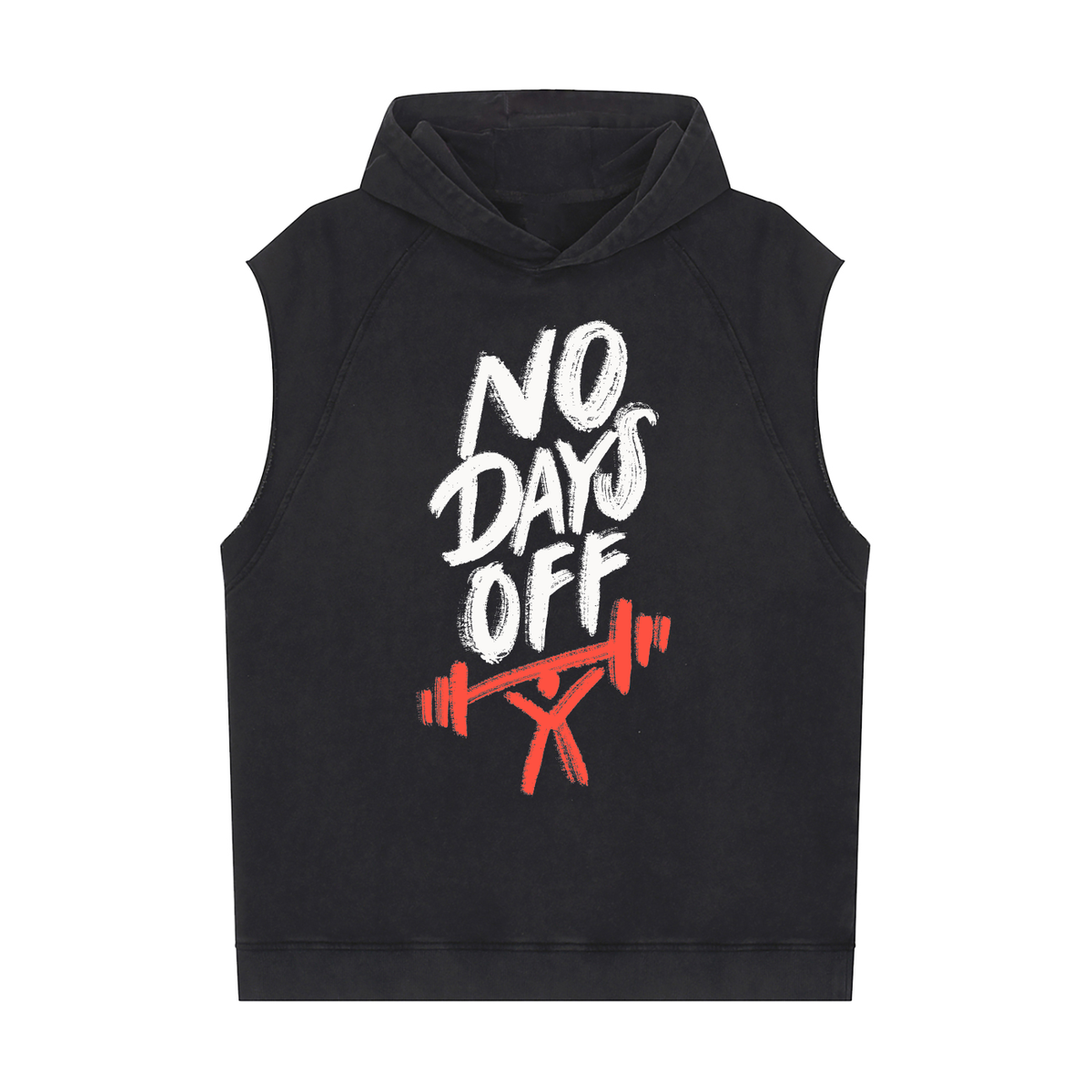 No Days Off Snow Washed Sleeveless Hoodie